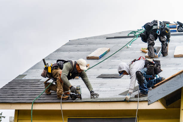 Professional Roof Installation technician working in Uniondale, IN
